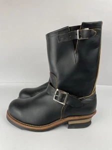 Stivali Ingegnere Red Wing 9268 Klondike Pelle Nero Punta Acciaio Misura 8 D Secondi - Foto 1 di 14