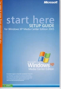 Microsoft start here Setup Guide for Windows XP Media Center Edition 2005 - Picture 1 of 2