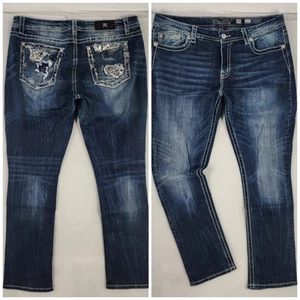 MISS ME Jeans 34x31 EASY Straight Mid-Rise Stretch EUC - Bild 1 von 9