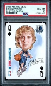 DIRK NOWITZKI 2006 All Pro Deal Queen of Spades Playing Cards Mavericks PSA 10 - Picture 1 of 2