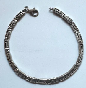 Armband - 925er Silber - Designarbeit Vintage hübsche Struktur - Länge 19 cm - Bild 1 von 4