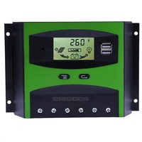 50A 12V/24V LCD Display PWM Solar Panel Charge Controller Regulator hot 