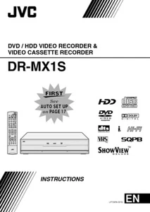 JVC DR-MX1S DVD Recorder Owners Instruction Manual Reprint - Picture 1 of 1
