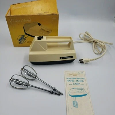 Mezclador de mano portátil Eastern Electric de 5 velocidades modelo de almendra PM-5S Japón vintage Foto 1 de 4