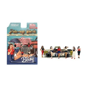 1:64 Figur Pin-Up Girls Set 6 Figures American Diorama Mijo