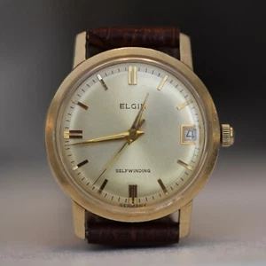 Vintage 1960s ELGIN Watch Co. Automatic Dresswatch Golden Dial - Bild 1 von 8