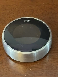 For Parts Only Google Nest Original Model Learning Thermostat Stainless Not Work - Picture 1 of 2