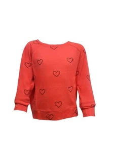 TEREZ Girl's Pink Outline Hearts Sweatshirt #12738730 NWT - Picture 1 of 2