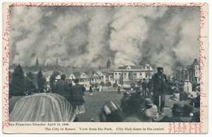 1906 Earthquake San Francisco CA City In Flames James N. Doolittle Posted 1907 - Picture 1 of 2