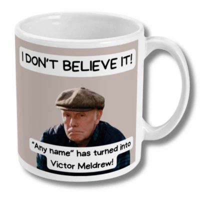 Funny Grumpy Man Mug Personalised Tea Coffee Cup Dad Gift Victor Meldrew Quote - Image 1 of 3