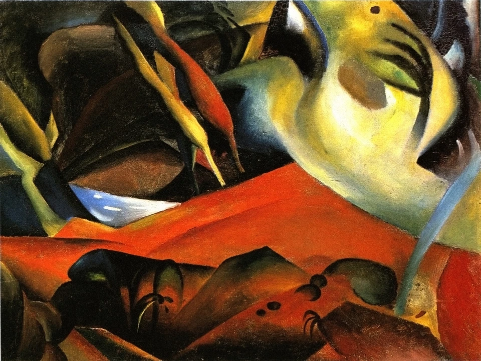 FRANZ MACKE THE STORM  EXPRESSIONISM ART GICLEE PRINT FINE CANVAS  - Image 1 of 1