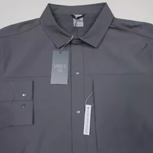 Nuova giacca camicia confezionabile VRST grafica antracite escursionismo outdoor leggera XL - Foto 1 di 10