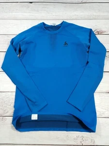 ODLO Performance Compression Base Layer Blue Teal Long Sleeve Top XL Women w7 - Picture 1 of 7