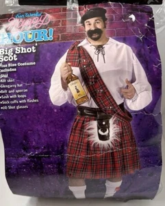 BIG SHOT SCOT ADULT HALLOWEEN COSTUME, ONE SIZE FITS MOST - Picture 1 of 7