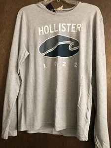 Hollister Herren Gr. S Langarm Grau Baumwollmischung Pullover Oberteil - Bild 1 von 5