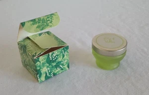 VTG AVON LILY OF THE VALLEY CREAM SACHET GREEN GLASS JAR ~ Metal Cover, EMPTY - Picture 1 of 4