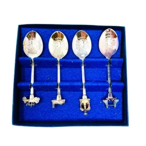 4 Pcs Vintage Collectible, Westminster Abbey Silver Model Spoon Set Manson UK - Picture 1 of 7