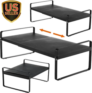 3 Pack Expandable Cabinet Shelf Organizer Kitchen Shelf Riser Stackable Pantry S - Picture 1 of 7