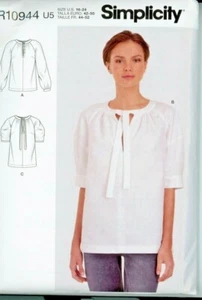 Misses  Peasant Blouse Top Simplicity Pattern R10944, Sizes. 6-14 -16-24  Uncut - Picture 1 of 2