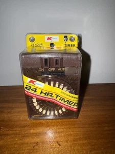 VTG KMART 24 HR AUTOMATIC PROGRAMMABLE TIMER PUSH BUTTON PLUG-IN NEW IN PCKG 70s - Picture 1 of 5