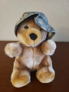 ORSACCHIOTTO marrone nordico con cappello 6" peluche peluche - Foto 1 di 3