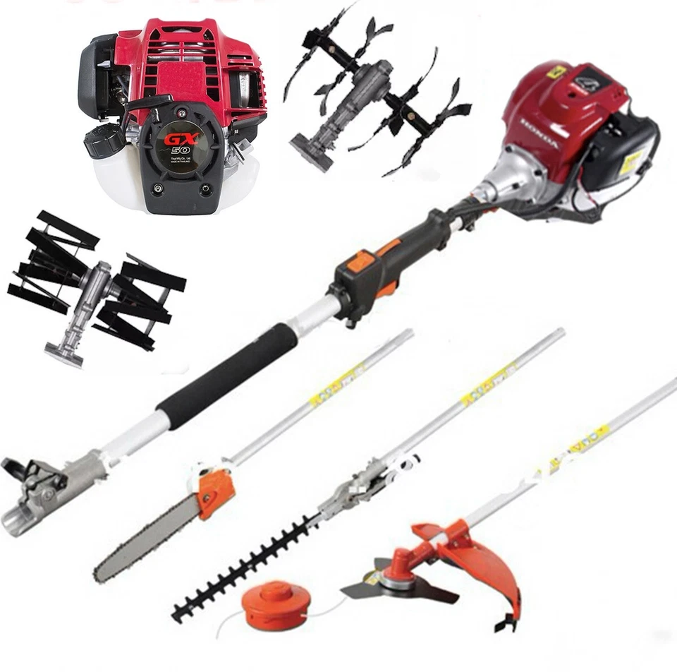 GX50 4 Stroke 6 in 1 hedge trimmer pruner lawn mower cultivator tiller weedeater - Image 1 of 1