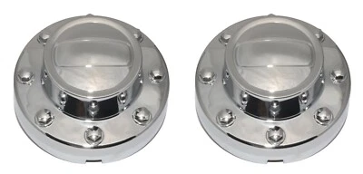 NEW ALCOA ALLOY REAR WHEEL CENTER CAPS PAIR FOR 2011-2017 DODGE RAM 3500 DUALLY - Image 1 of 4