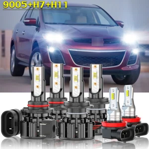 For Mazda CX-7 2007-2012 - 9005 H7 H11 LED Headlight Fog Light Combo 6 Bulbs Kit - Bild 1 von 16