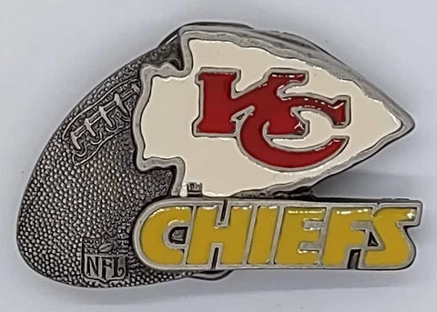Vintage Kansas City Chiefs Belt Buckle Cover