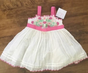 Rachel Ashwell Shabby Chic Baby Dress 6-9 Months White Embroidered Cotton NWT - Picture 1 of 5