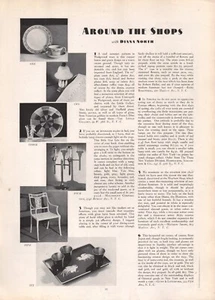 1931 Vintage AROUND THE SHOPS Antique Home Decor Shopping Periodical Print - Picture 1 of 1