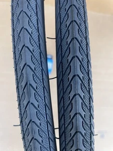 700 X 32C Bicycle All Black Tires + Tubes Semi Slick Thread Road Tour DURO - Picture 1 of 6