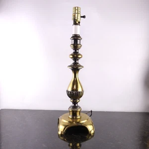 Vintage Messing Kerzenständer Tischlampenfuß massiv Phil-Mar Sandel Falkenstein 20" - Bild 1 von 11