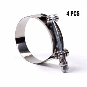 Abrazaderas de perno en T de acero inoxidable de 4 X 3" para acoplamiento de manguera de silicona de admisión turbo - Imagen 1 de 5