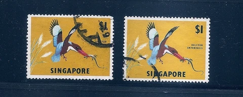 99c Starts - SINGAPORE - Scott 67/67a SG 75/88  Normal + Sideways watermark Cover