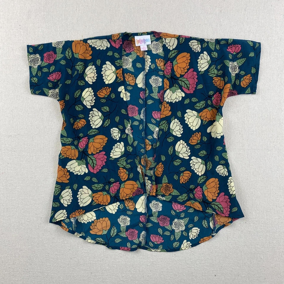 Lularoe девочек кимоно рубашка цветочный паттер размер 2T (1) зеленый многоцветный цветы  - Изображение 1 из 4
