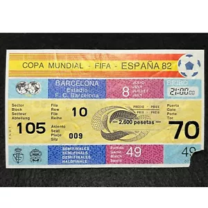 TICKET ITALIA POLONIA SEMIFINAL WORLD CUP SPAIN 1982 82 #49 FOOTBALL PAOLO ROSSI - Foto 1 di 4