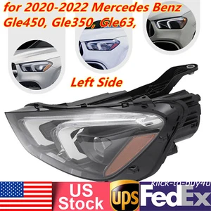 Left Headlight For 2020-2022 Mercedes Benz GLE450, GLE350, GLE63, AMG S GLE53 - Picture 1 of 16