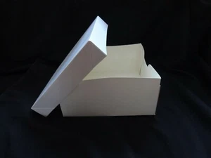 20 x White Cake Boxes - Box & Lid - 13" square 6" deep - Picture 1 of 2