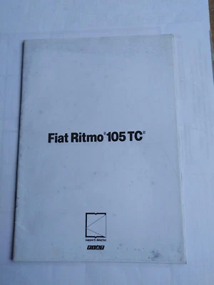 FIAT RITMO 105 TC  MANUALE DATI TECNICI -    RIPRODUZIONE      (523) - Immagine 1 di 4