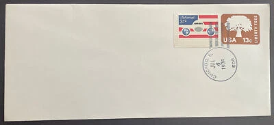 U576 C90 Bicentennial July 4 1976 Cancellation Chicago Stamped Envelope - Image 1 of 2