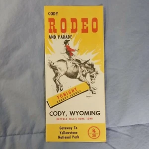Vintage CODY RODEO, WYOMING Brochure Pamphlet Info Guide Dude Ranches - Picture 1 of 3