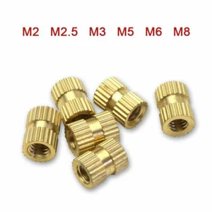 M2 M2.5 M3 M6 M8 Brass Thread Inserts Nuts Knurl Nut Copper Insert With Plastic - Picture 1 of 4