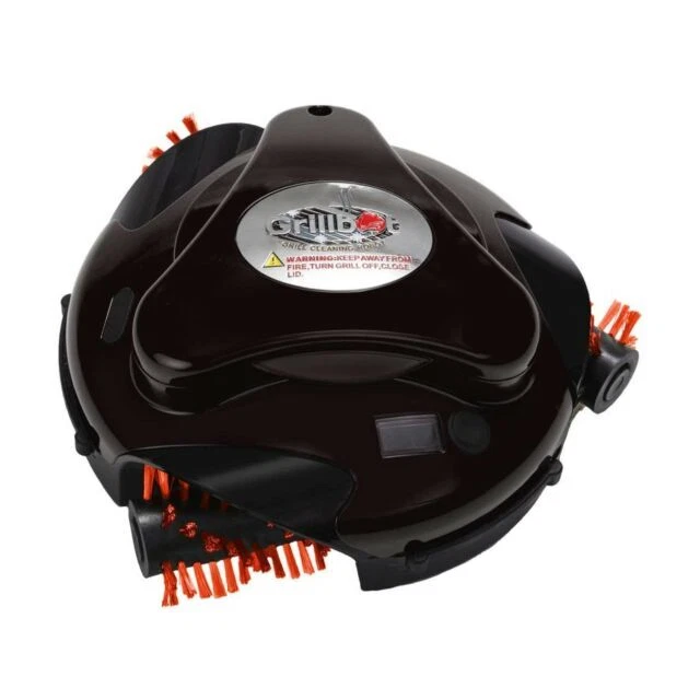 Grillbot Automatic Grill Cleaning Robot with Installed Brass Replacement Brush - Black