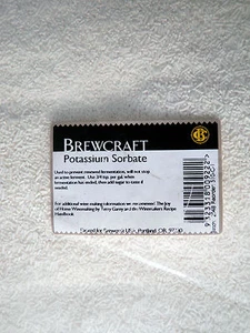 Sorbato de potasio de 1,5 onzas - Elaboración de vino - Tapón de fermentación  - Imagen 1 de 1