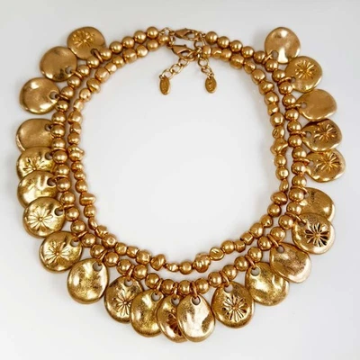 New 15"/16" 2pcs Zara Bib Statement Necklace Retro Women Party Vacation Jewelry - Image 1 of 4