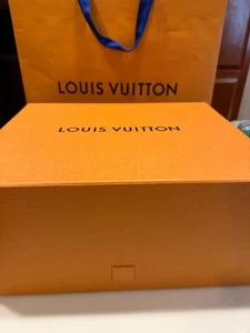 Authentic Louis Vuitton Empty Box NEW CLOSURE 15.5" X 12.5" X 7"+ SHOPPING BAG - Picture 1 of 5