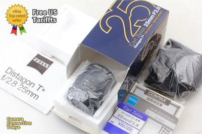Rare [Unused in Box] Contax Carl Zeiss Distagon T* 25mm f/2.8 MMJ C/Y Lens JAPAN - Image 1 of 4
