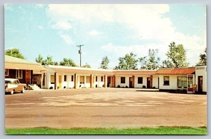 Vintage Bates Motel Postkarte Vale Oregon Hi-Way 20 Dexter Leinen - Bild 1 von 2