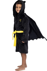 DC Comics Boys Batman Plush Fleece Hooded Costume Robe with Cape (Batman, 6/7) - Picture 1 of 4